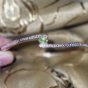 💞Peridot & Diamond Accent Bracelet- Beautiful! Read Description💞